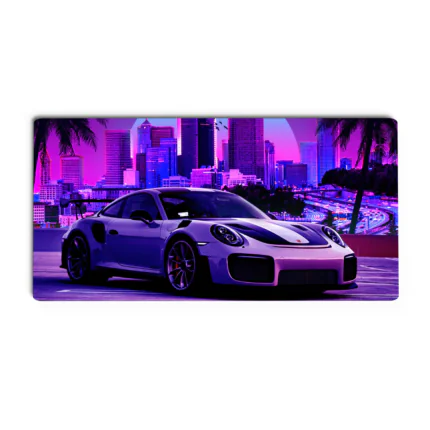 Porsche 911 GT2 Retro Cityscape Gaming Deskmat
